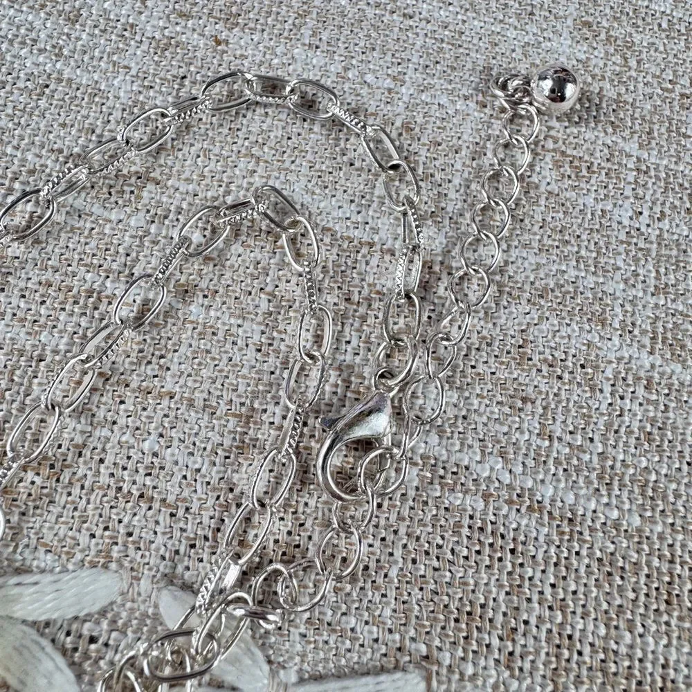Yellow Rhinestone Flower Pendant Necklace